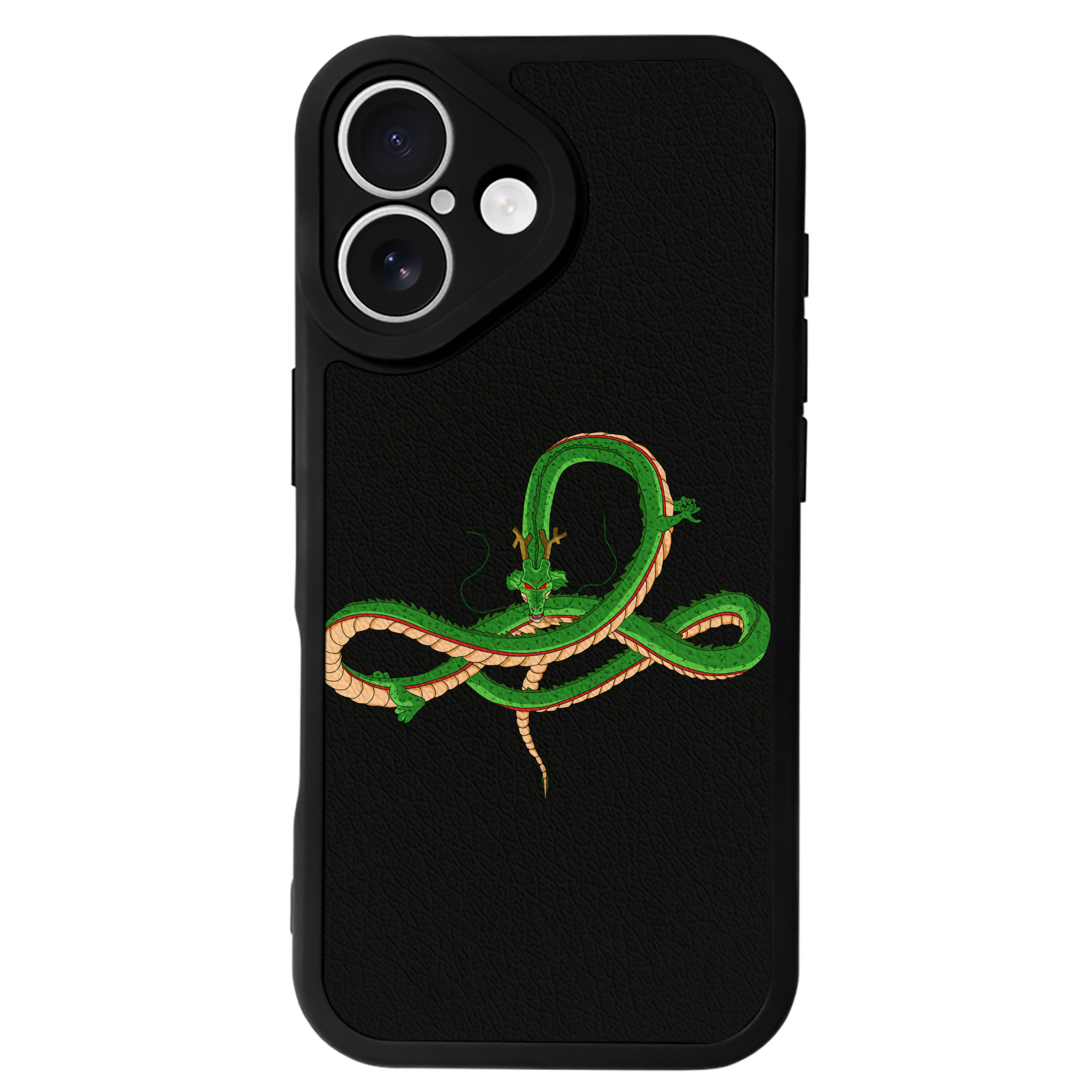（画像用） ドラゴンボール 神龍 シェンロン DRAGON BALL Shenron 【iPhone 16シリーズ対応】シリコンスマホケース（レザー調） 材質：シリコン